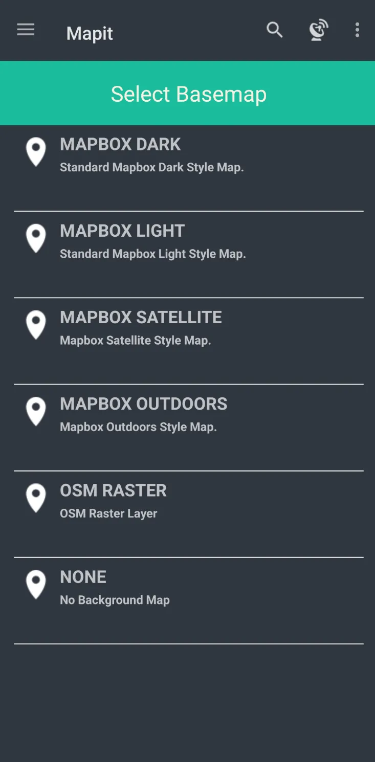 Mapit GIS Professional - Basemaps